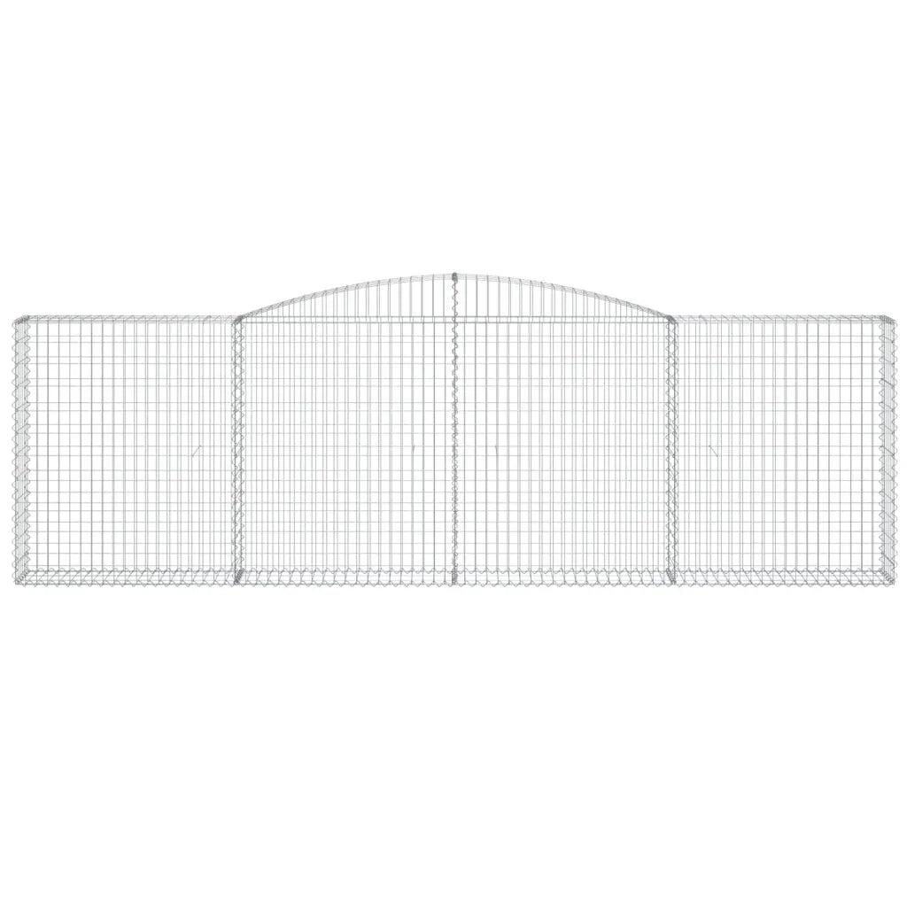 Cesti Gabbioni ad Arco 10 pz 400x30x120/140 cm Ferro Zincato 3146887