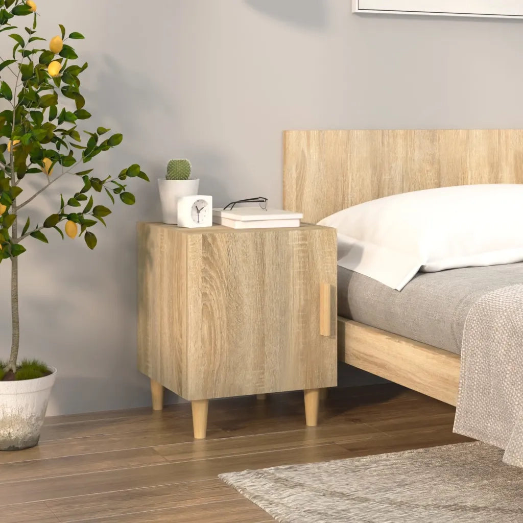 Comodini 2 pz-Set di 2 Tavolino da notte Rovere Sonoma in Legno Multistrato 177399