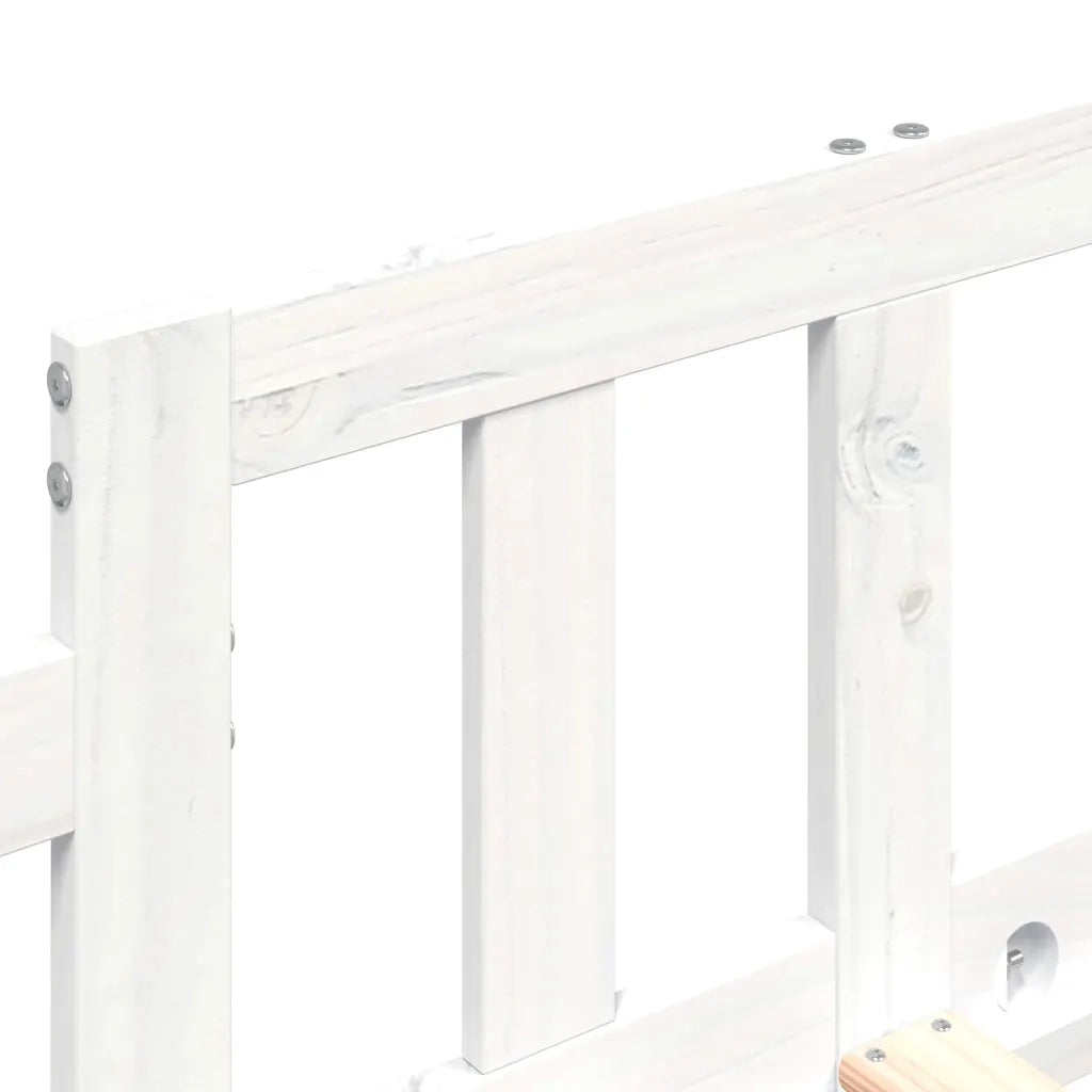 Dormeuse senza Materasso-Divano Letto-Struttura Letto Bianca 80x200 cm Legno Massello Pino 699118