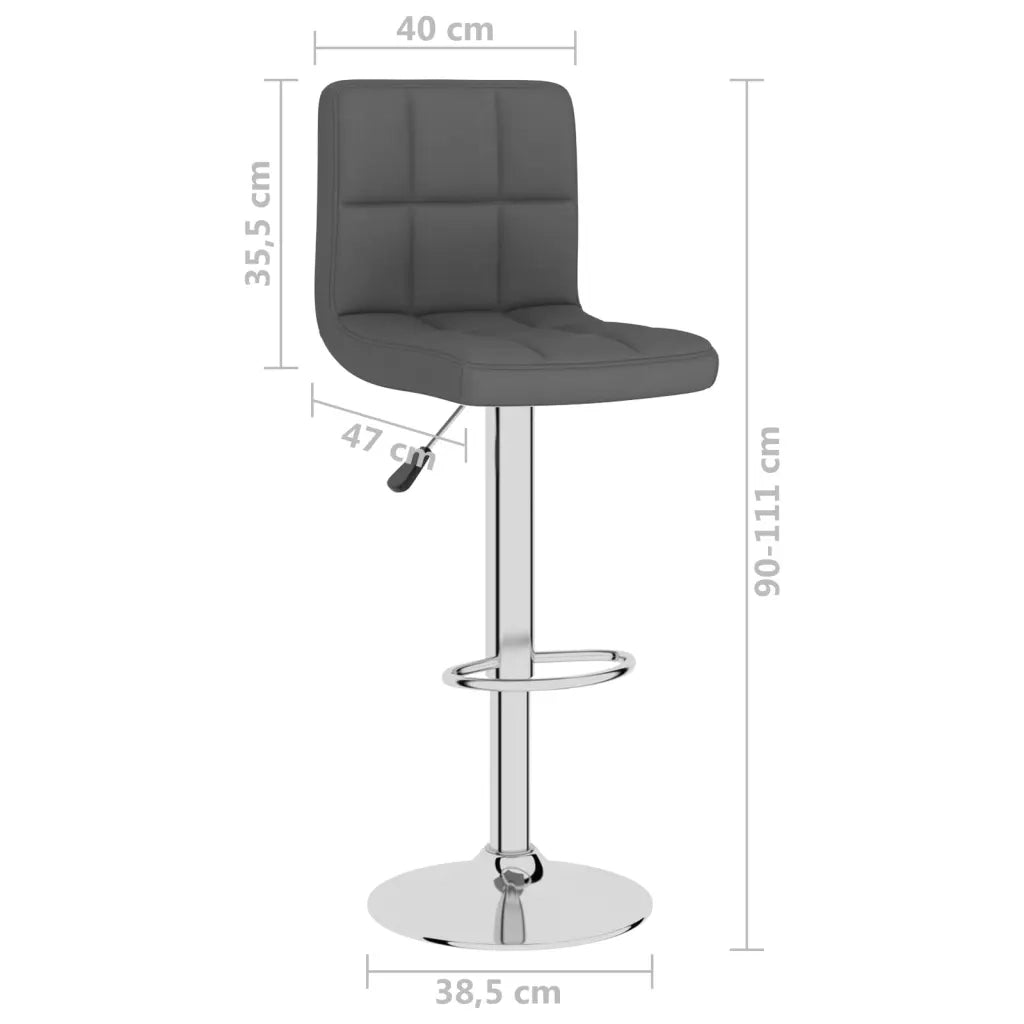 Sgabelli da Bar 2 pz in Tessuto Grigio Scuro cod mxl 69565