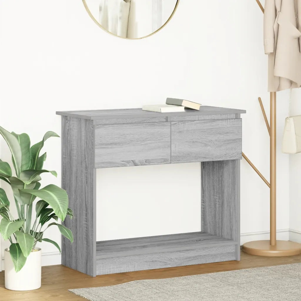 Tavolo Consolle | Tavolo d'Ingresso con Cassetti Grigio Sonoma 85,5x38,5x74,5 cm