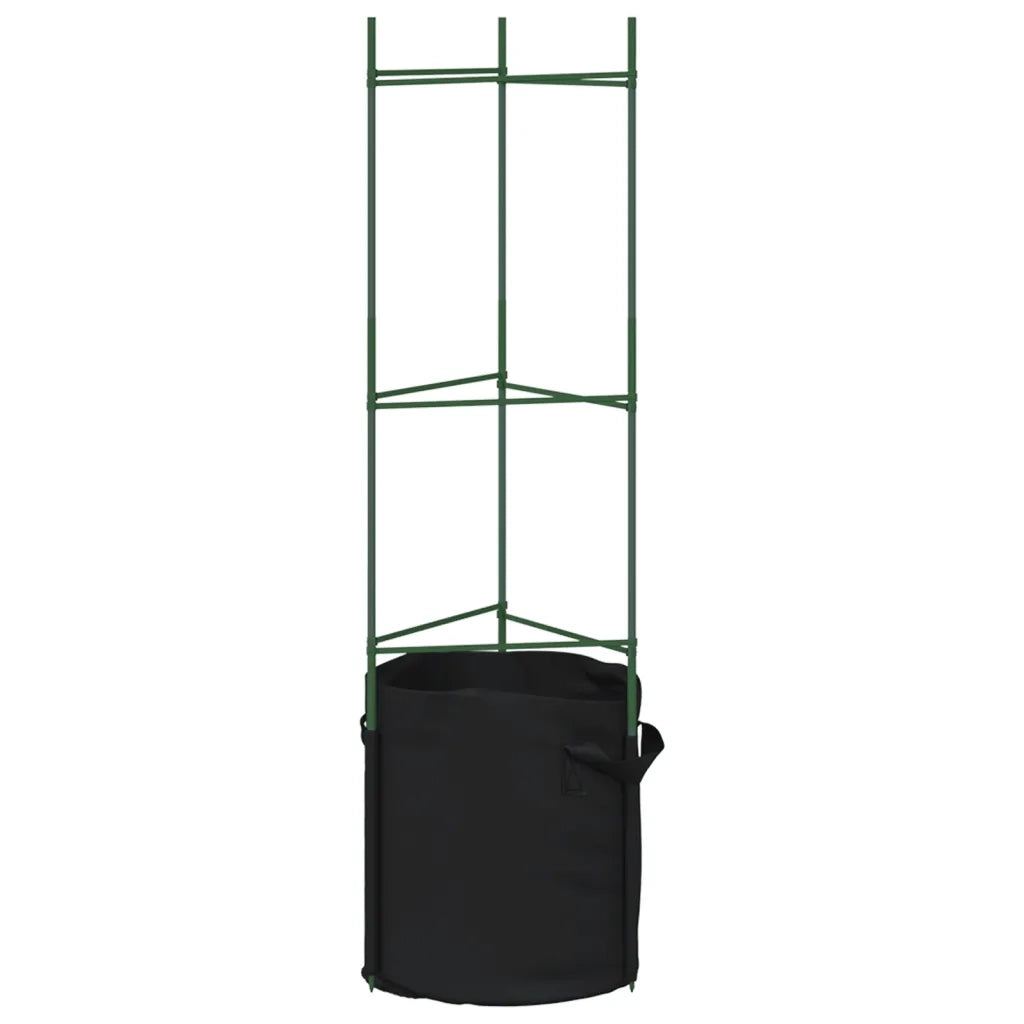 vidaXL Sostegno Pomodori con Sacchetto Piante 2pz 116 cm Acciaio e PP
