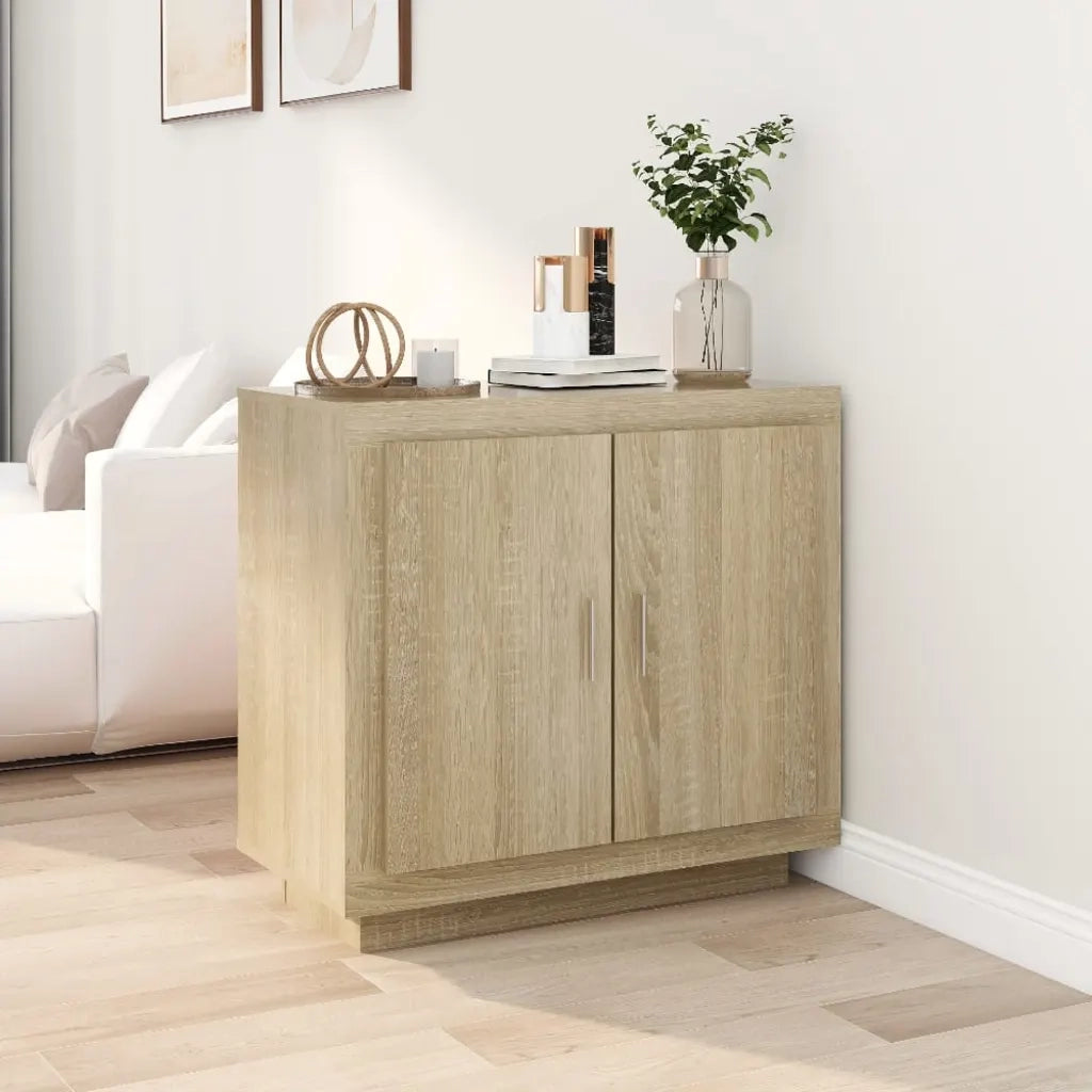 Credenza Rovere Sonoma 80x40x75 cm in Legno Compensato 811820