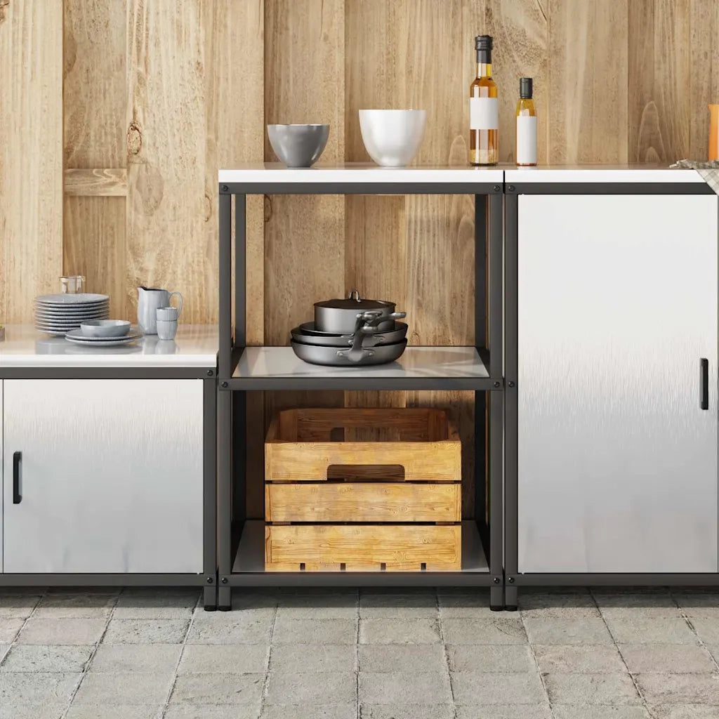 Stoccaggio in cucina Argento 60 x 50 x 92 cm Acciaio 874965