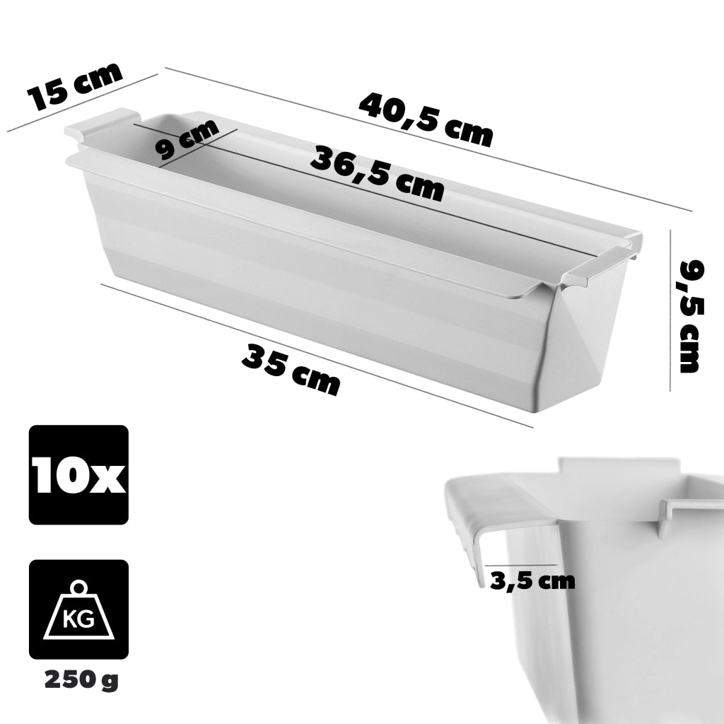 Vaso da fiori KADAX Vasi da fiori per Europallets Box 40 cm Vaso da fiori 10 pezzi