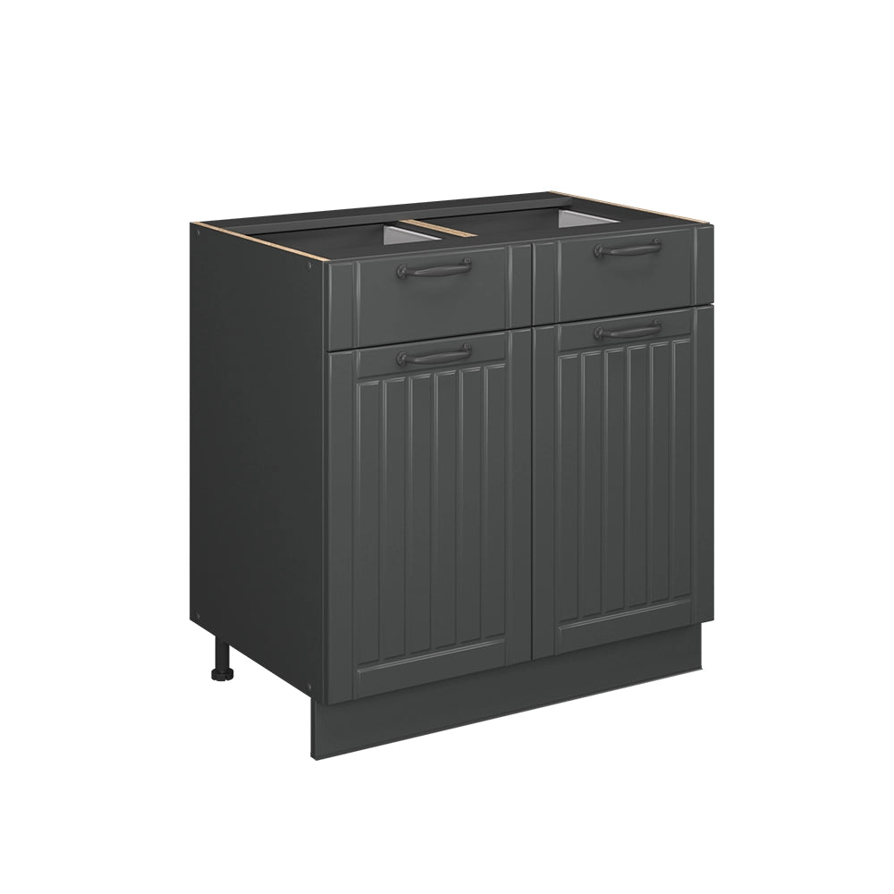 Vicco Mobiletto base per cucina Grigio scuro 80 cm senza piano di lavoro