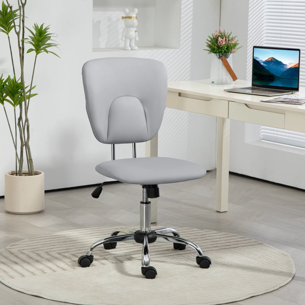 Sedia da Ufficio Girevole Regolabile in Altezza ¨C zephmum ¨C Grigio 50x54x87,5-96,5 cm