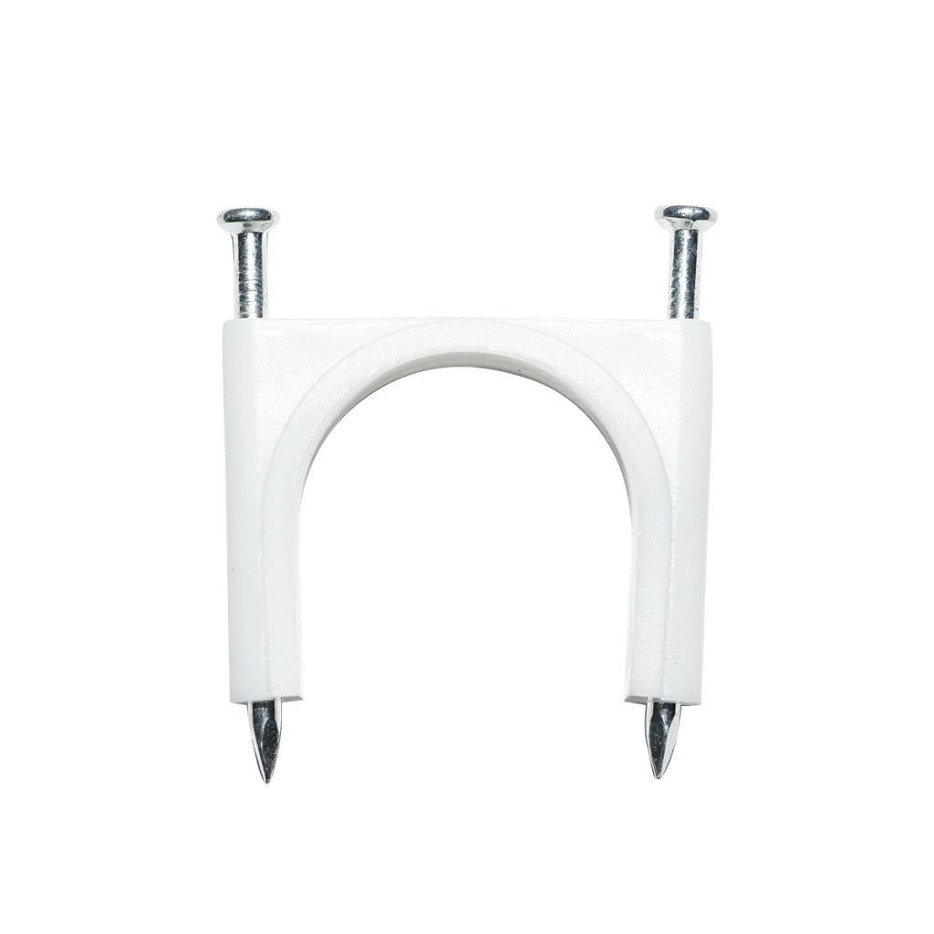 Morsetto a chiodo 32mm per fissaggio cavi 100pz