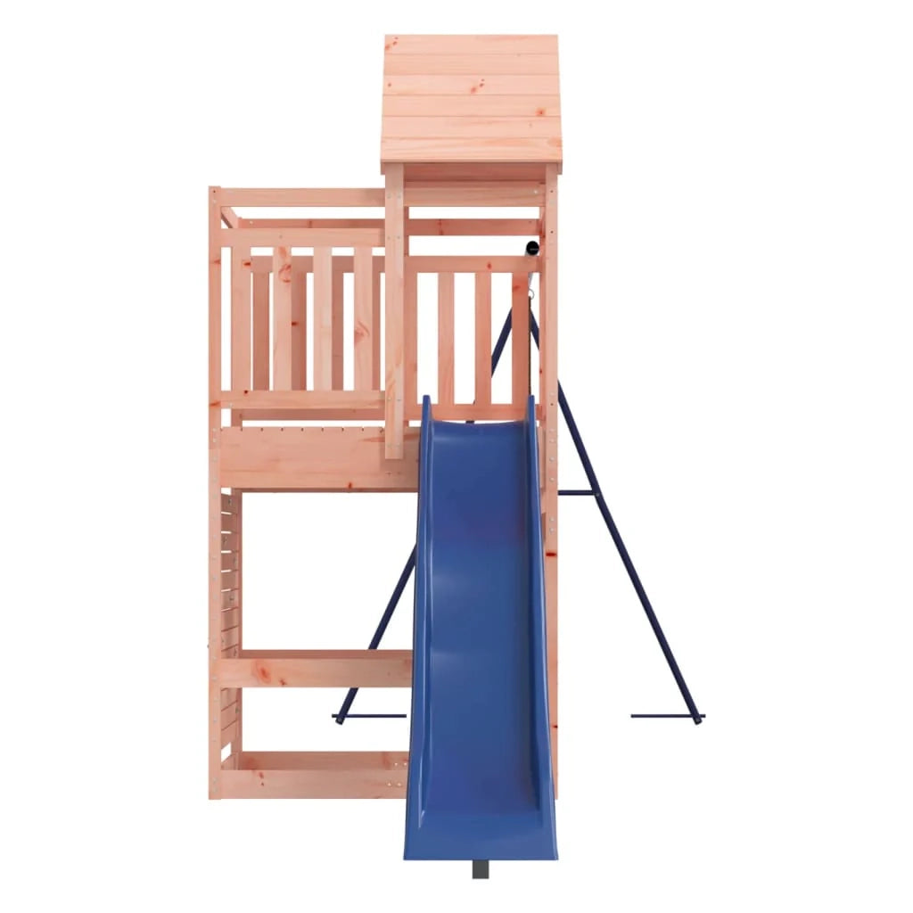 Area giochi all'aperto con altalene scivolo e robuste strutture per arrampicarsi  giochi da giardino 525 x 199 x 249 cm legno massello di abete Douglas 02_0004835