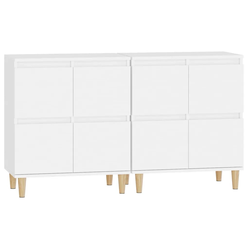 Credenze 2pz Bianche 60x35x70 cm in Legno Multistrato 3185751