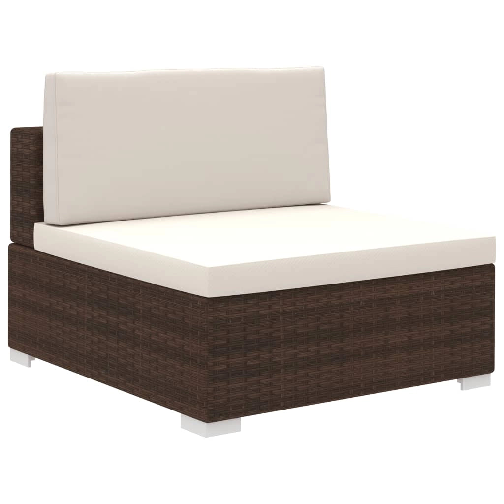 Set di mobili da giardino in resina intrecciata marrone da 15 pezzi 02_0014554