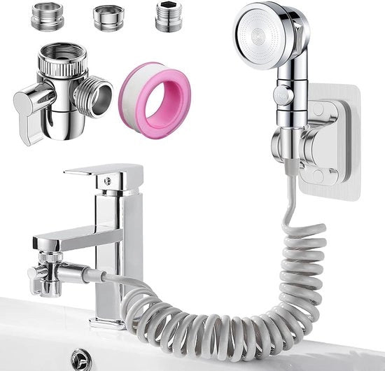 Set di doccia per lavabo - doccia manuale con 3 modalità - ideale per lavare i capelli e il cane - 1 pezzo
