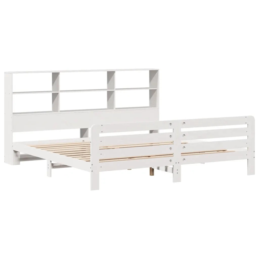 Letto matrimoniale | Letto per adulti | Giroletto senza Materasso Bianco 180x200 cm Legno Massello Pino