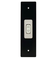 PLACCA 205 MM NERO CON PULSANTE COPRI AVVOLGITORE MOTORE TAPPARELLA TAPPARELLE