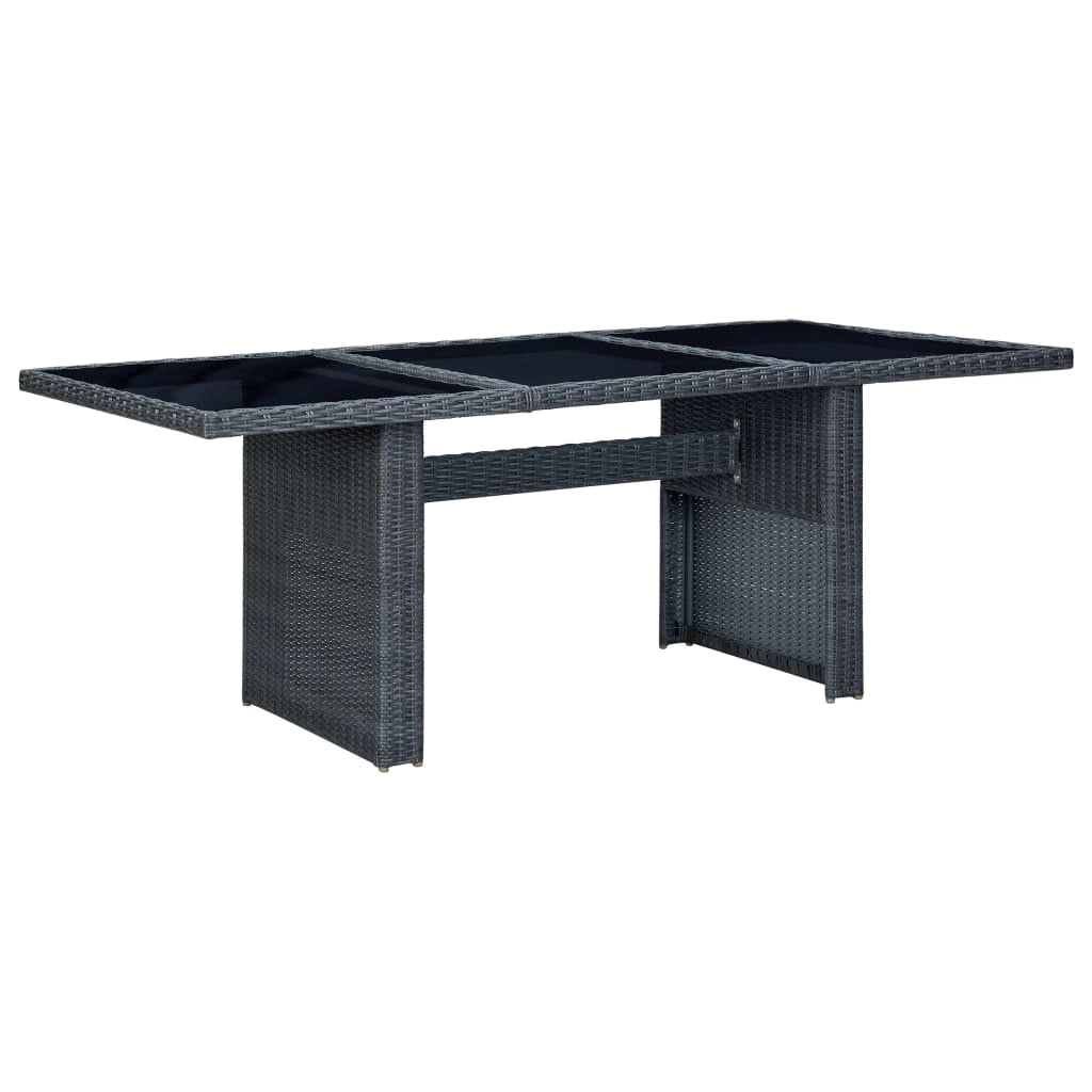 Set da pranzo da 9 pezzi con cuscini resina intrecciata grigio scuro 02_0014643