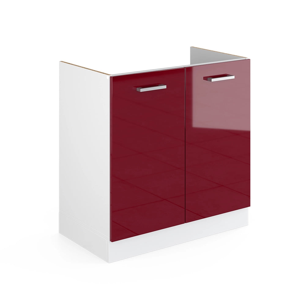Vicco Frontale cucina Rosso lucido 79.2 x 71.3 cm frontale del mobile per mobile sottolavello
