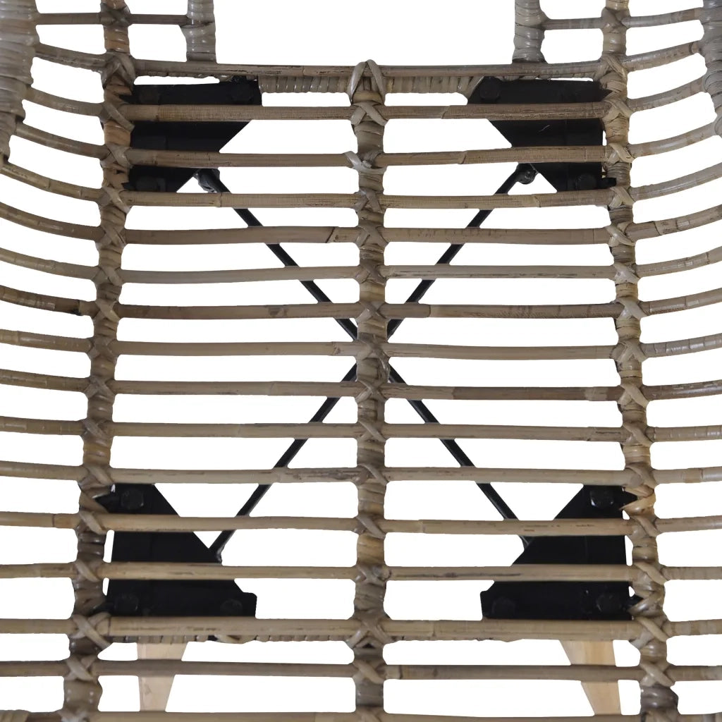 Sedie da Pranzo 4 pz Marroni in Rattan Naturale cod mxl 68396