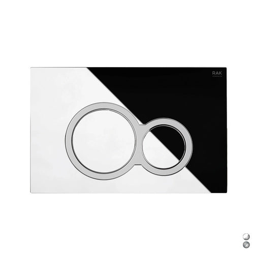 PLACCA DI COMANDO MOD. ROTONDA PER CASSETTA RAK ECOFIX- Bianco - Cromo- RAK- pezzi 1