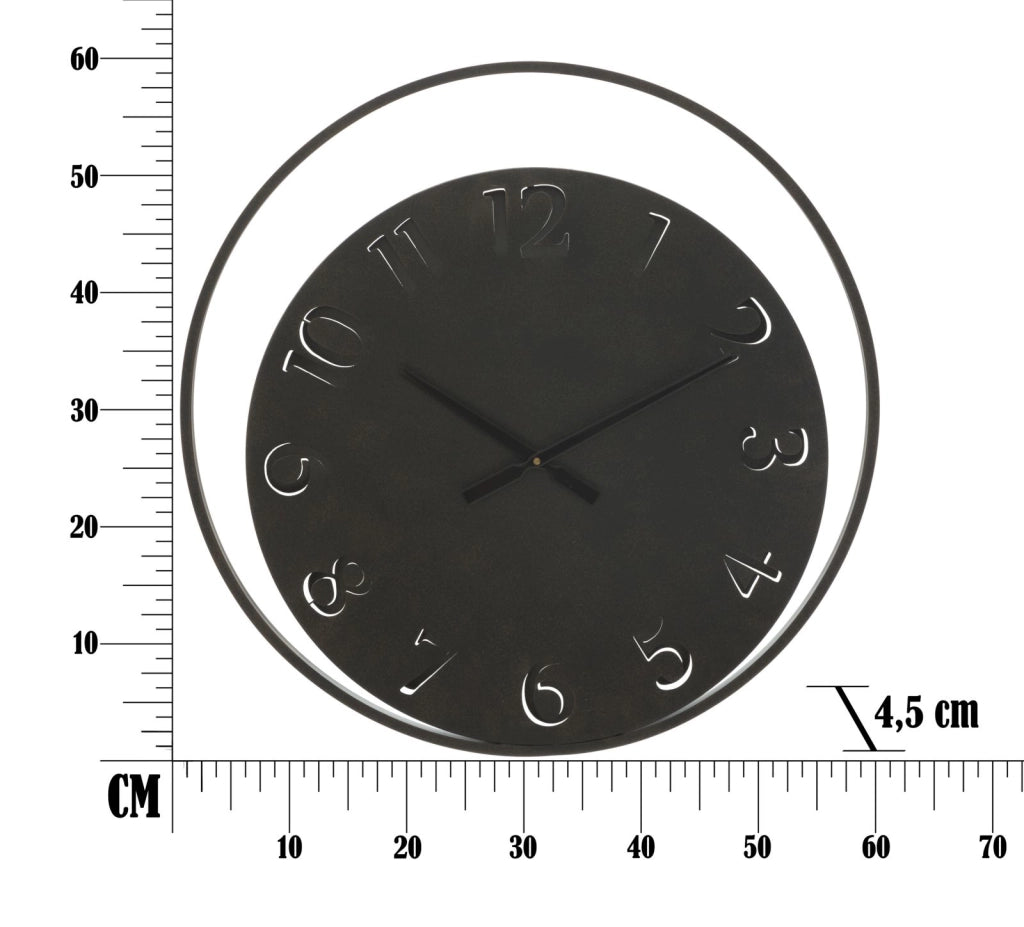 Orologio da muro Circle industrial dark 60x4,5cm