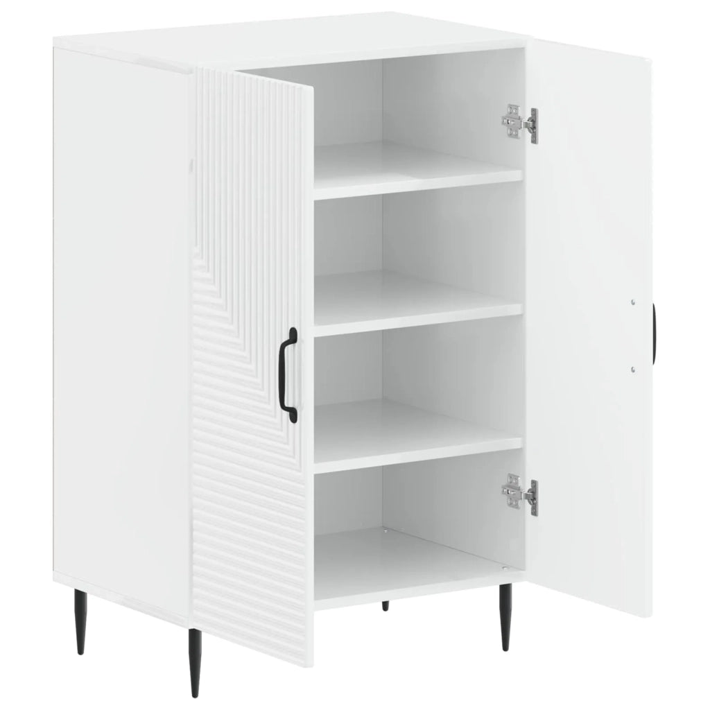 Mobile per scarpe HAARLEM 59,5 x 39,5 x 89,5 cm Bianco Lucido 896869