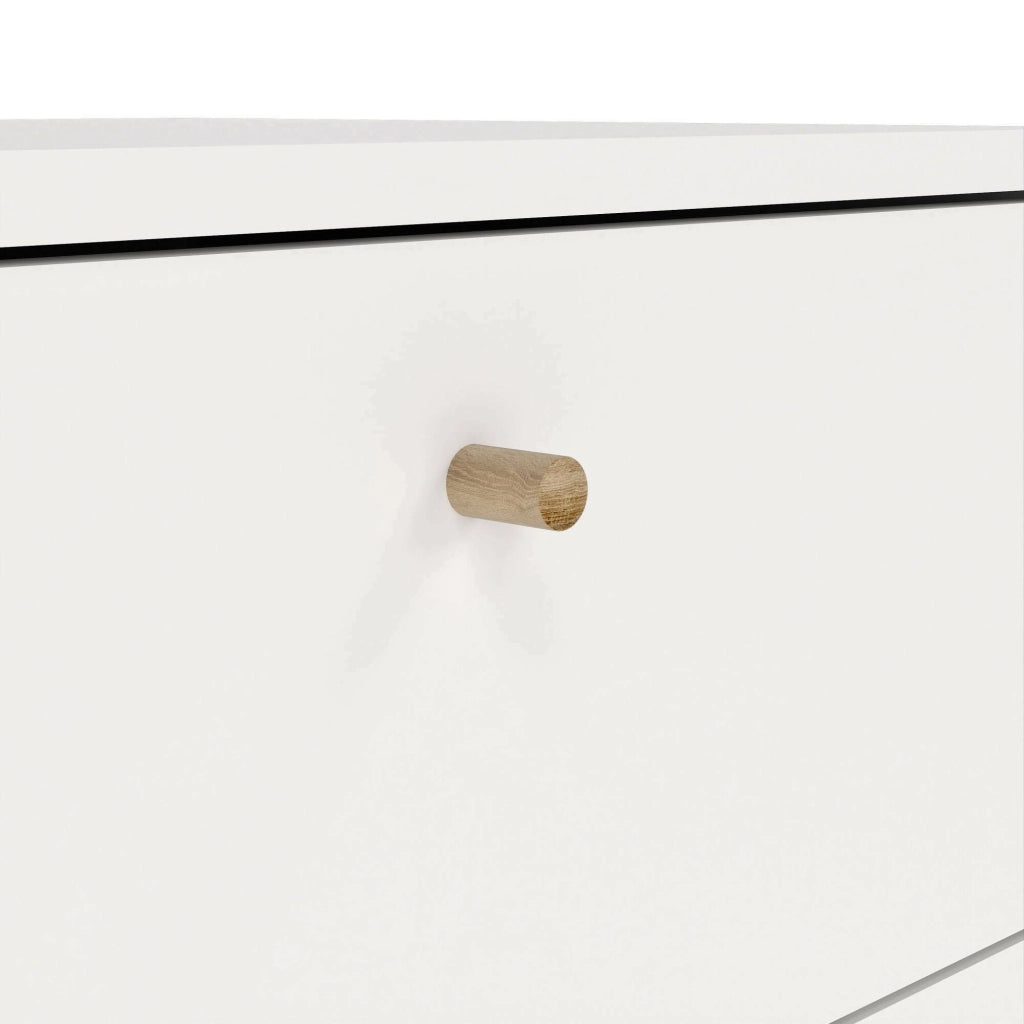 Cassettiera Yaounde, Settimino multiuso, Comò camera da letto, Mobile con cassetti, 50x39 h120 cm, Bianco