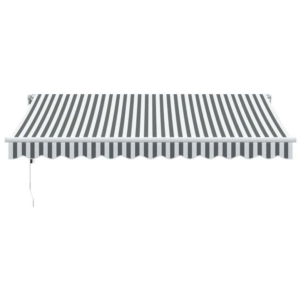 Tenda Retrattile Automatica Antracite e Bianco 350x250 cm 3310227