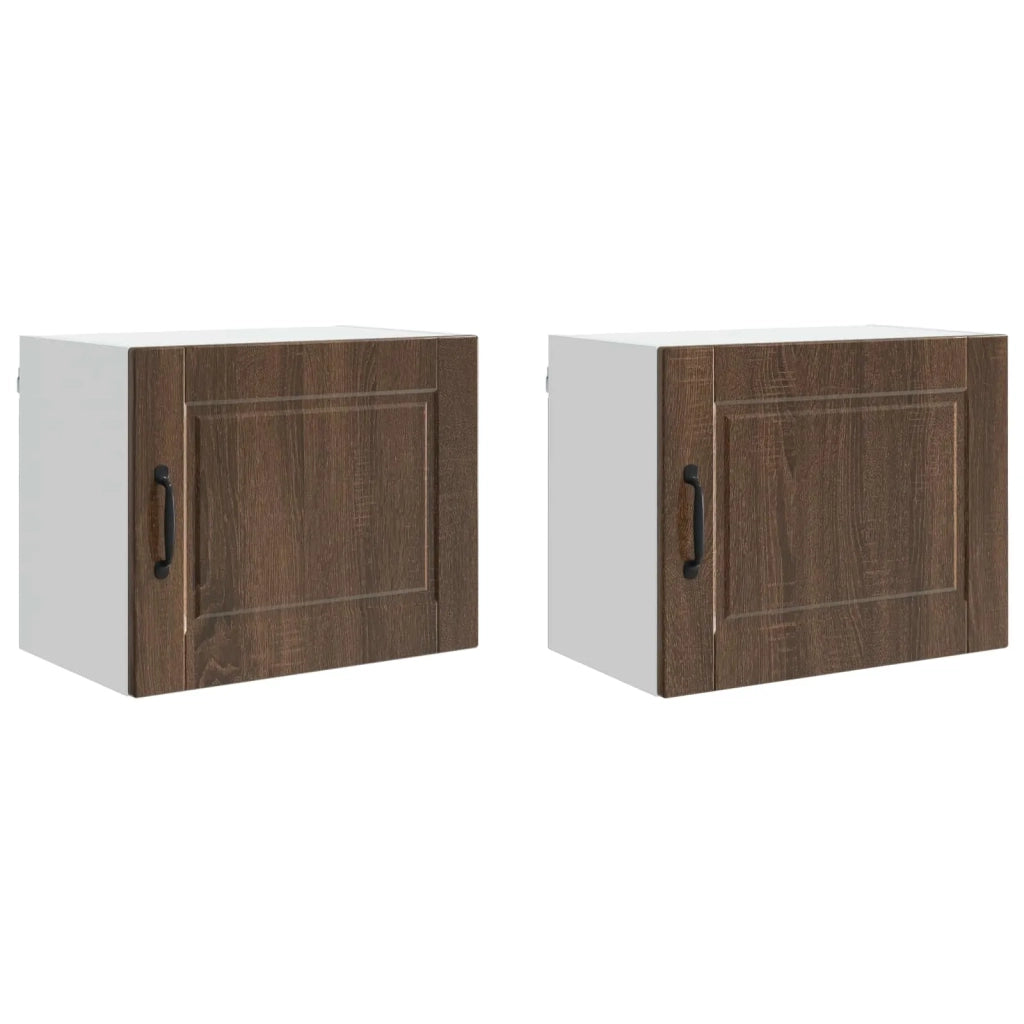 Armadietto a muro PORTO 2 pcs Rovere Marrone 50 x 31 x 40 cm