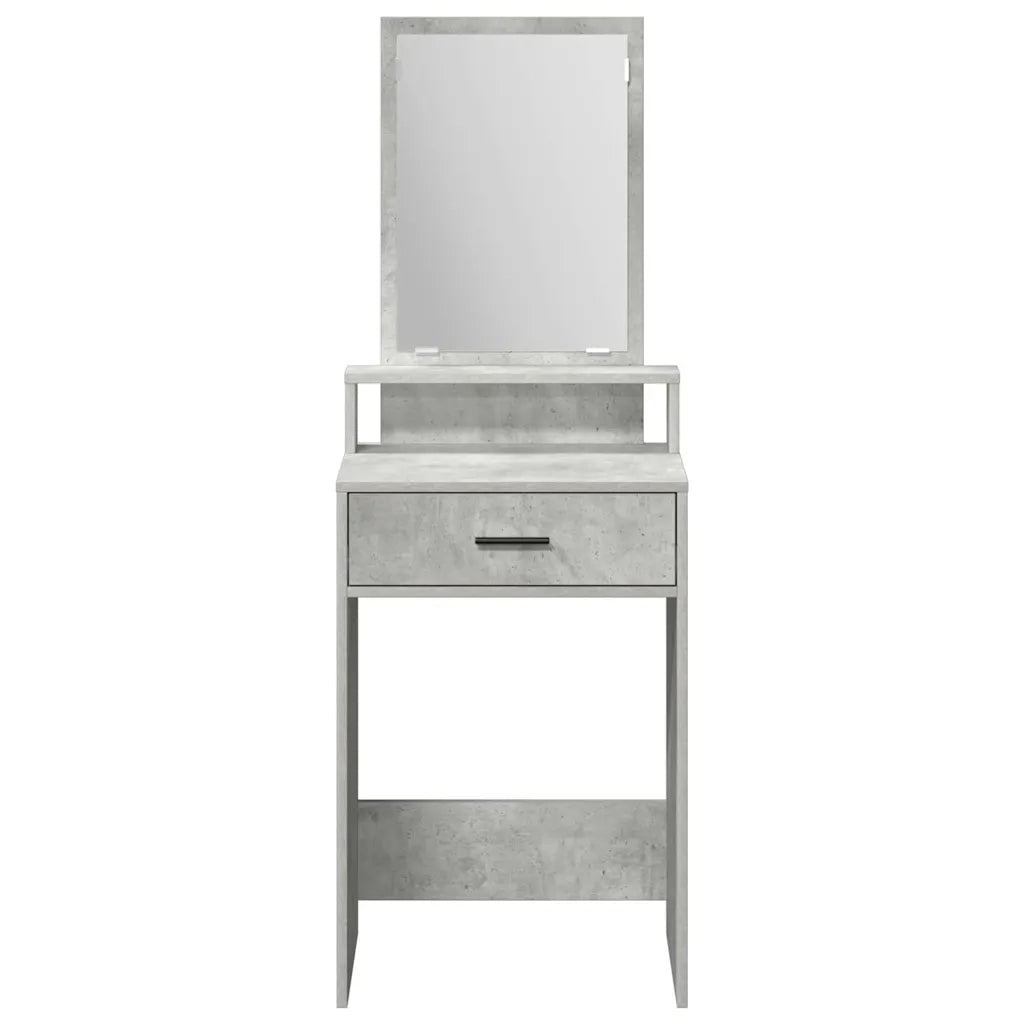 Tavolo da Trucco con cassetto Grigio cemento 50 x 41 x 140 cm 865130