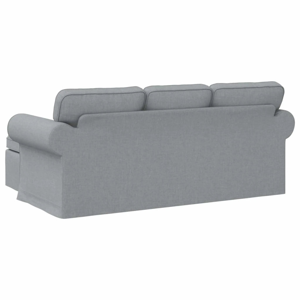 Divano Grigio chiaro 195 x 138 x 80 cm Tessuto 42024327