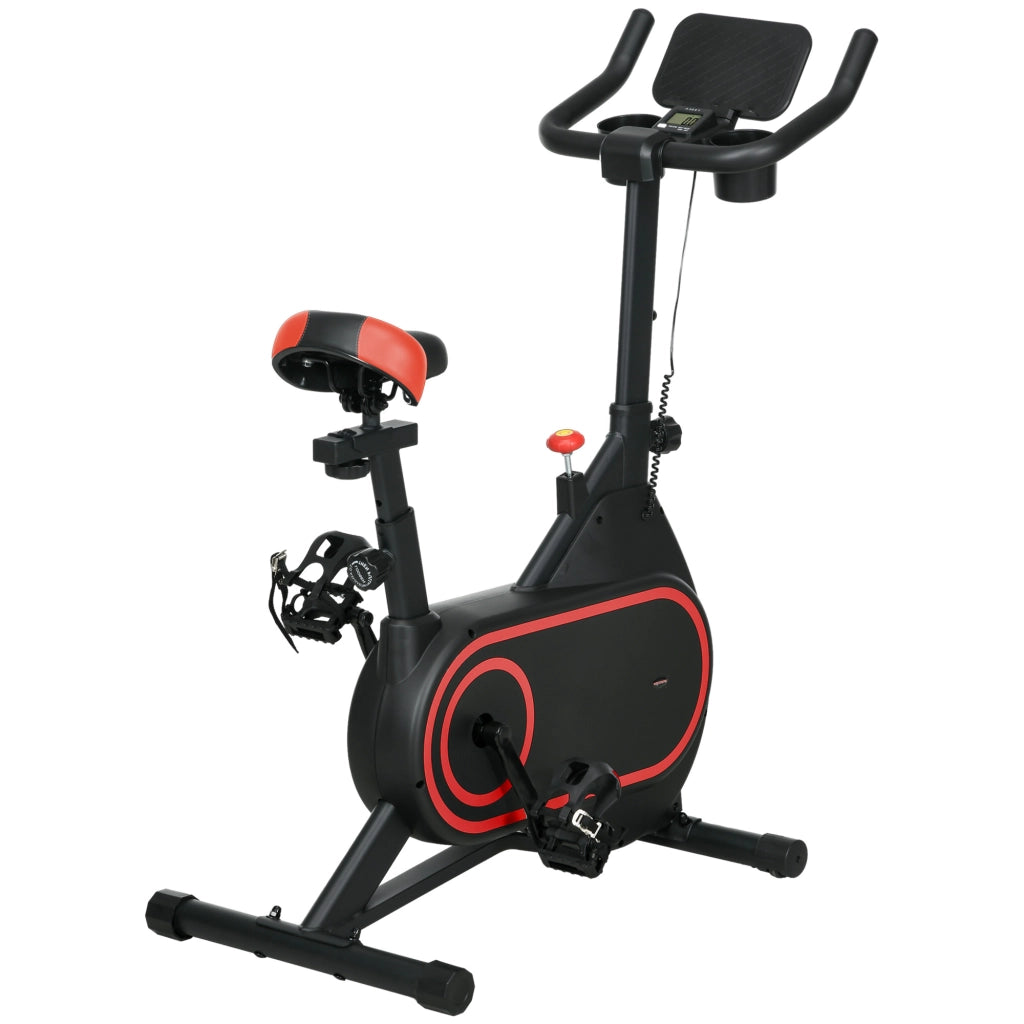 Bicicletta Statica con Volano Inerziale 4 kg ¨C zephmum ¨C Rosso e Nero