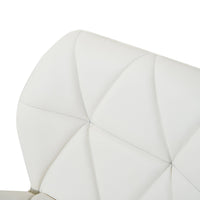 Sgabello da Bar Girevole 47x49x90-111 cm in Similpelle Bianco