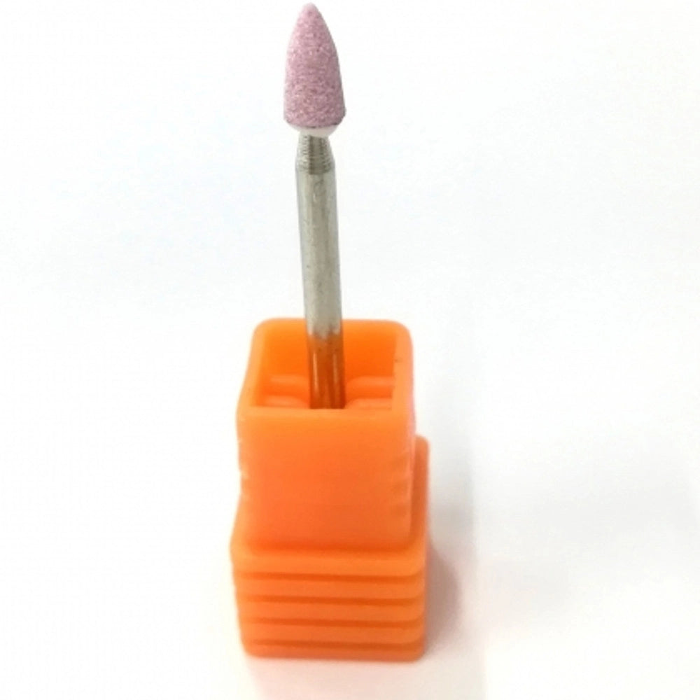 Trade Shop - Punta Fresa Conica Pietra Abrasiva Grana Media Nail Art Rimozione Acrilico Gel -