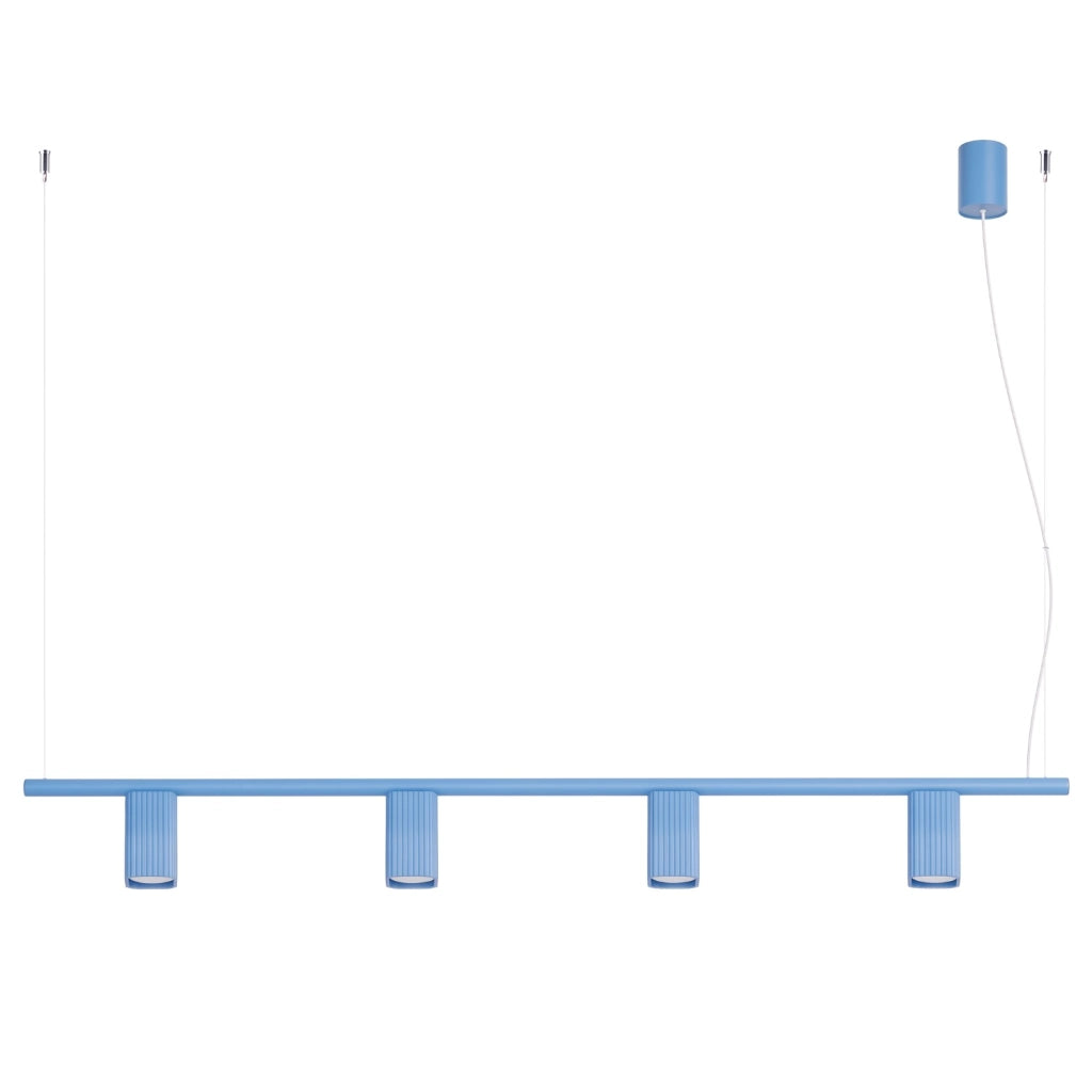 Lampadario RAYO 4 azzurro