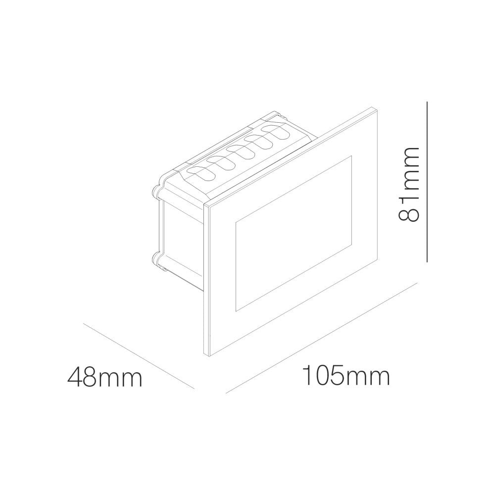 Beneito & Faure - Luce da incasso segnapasso LED Artis Sq Wall 4,5W - Faretto da parete squadrato IP66 Switch 2700K/3200K/4000K