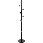 Perchero de metal negro con 5 ganchos D36x178h cm