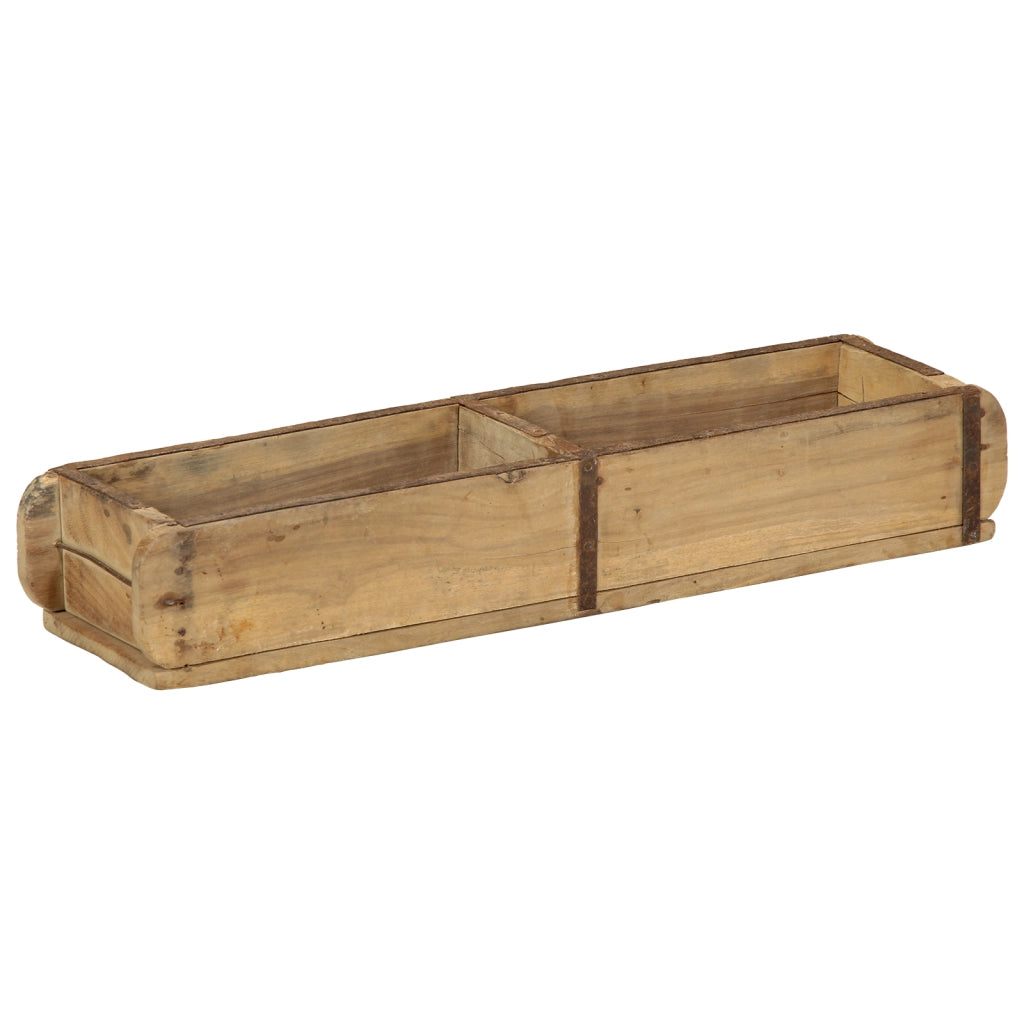 Set di 4 vassoi  60,5x15x9 cm in legno riciclato