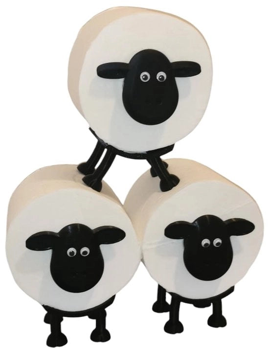 Supporto per Rotoli di Carta igienica 3 pezzi per rotoli da 42mm - Supporto per Rotoli di Carta igienica in Plastica divertente per il riposto di carta igienica & rotoli di carta igienica - ideale come decorazione o come regalo