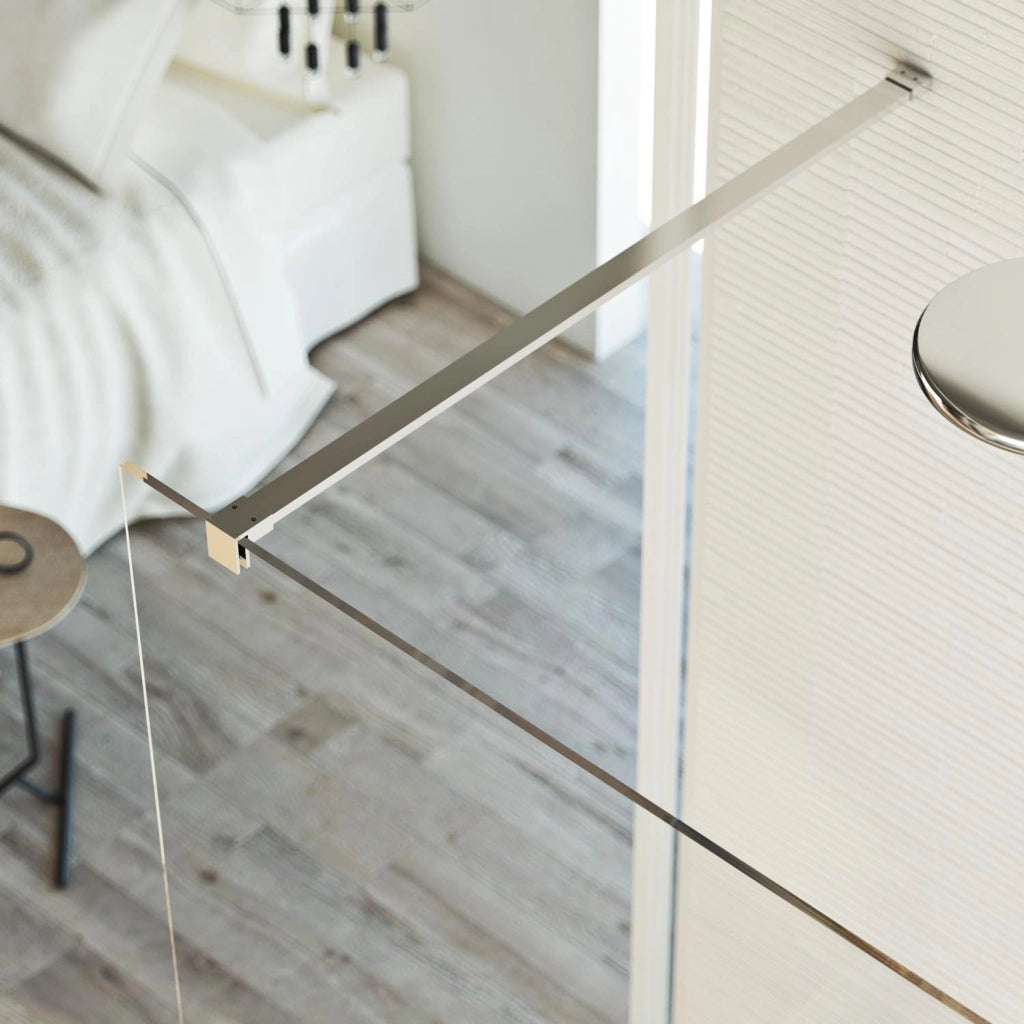 Parete doccia 70 CM in vetro trasparente 8mm mod. Walk in Lato H198