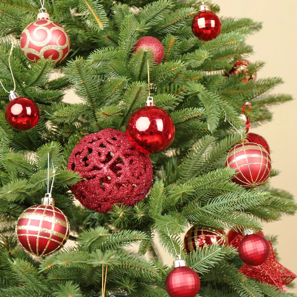 Albero di Natale Jingle Bell, Albero artificiale extra folto, Albero effetto reale in PVC, 850 rami, Altezza cm 150