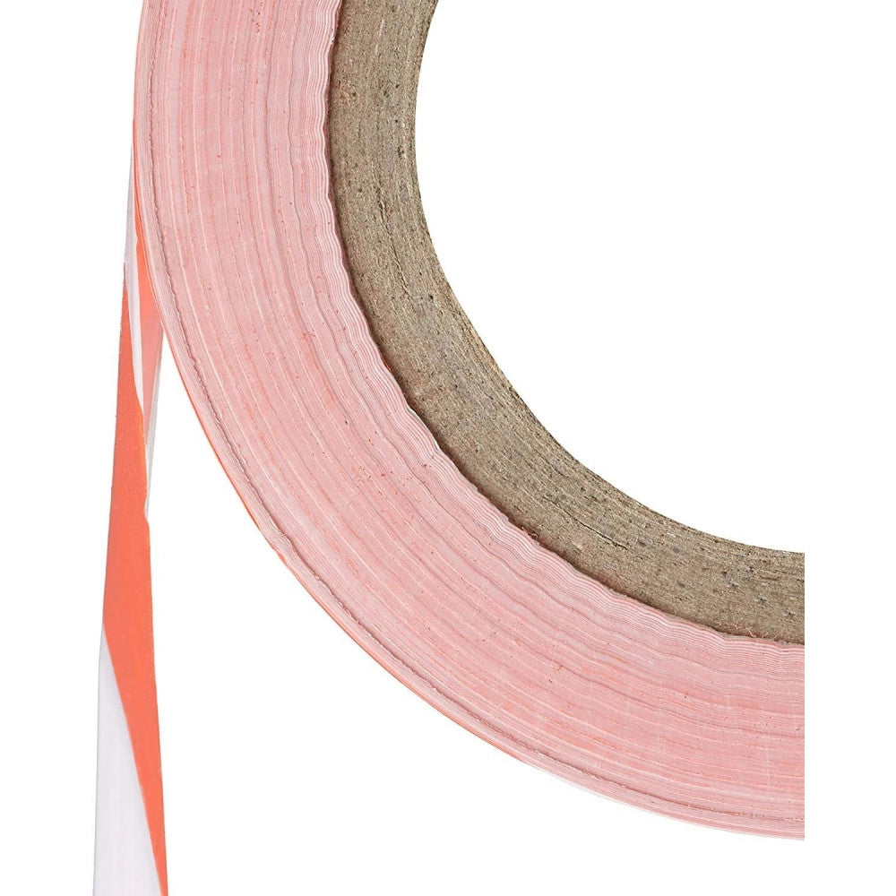 Trade Shop - Nastro Segnaletico Antistrappo Sicurezza Cantiere Pericolo Bianco Rosso 50mmx18m -