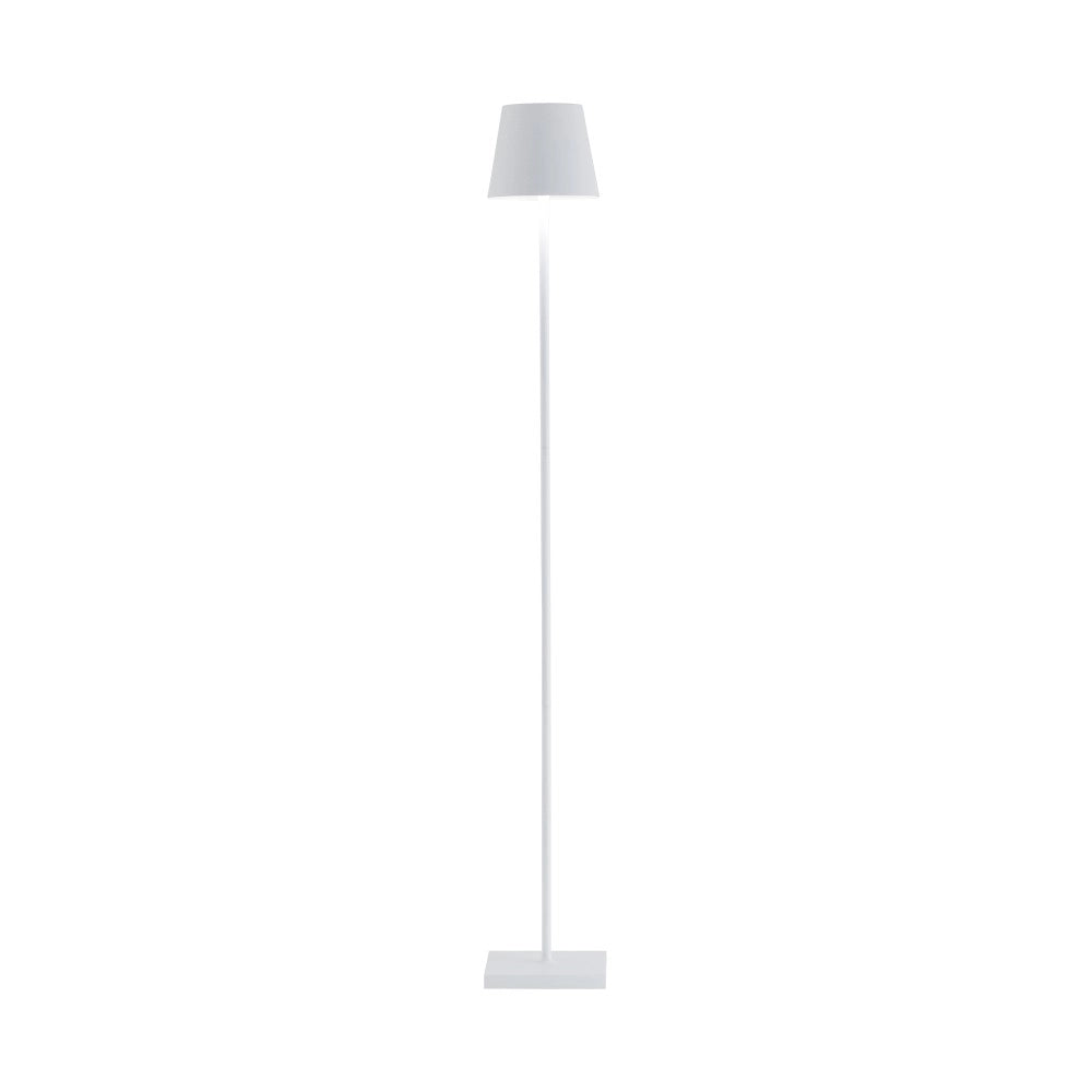 Zafferano Lampada a led Poldina Pro L Bianca ricaricabile e dimmerabile con batteria fino a 12 ore - 2200-2700-3000K 3 altezze 52-87-122cm