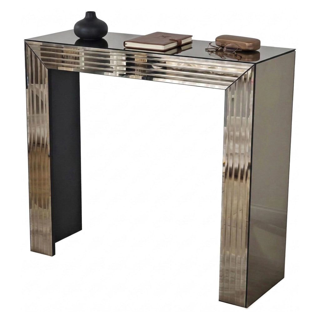 Ploaghe, Consolle Colore Ripiano Marrone, 91x30x85h cm Marrone Bronzo