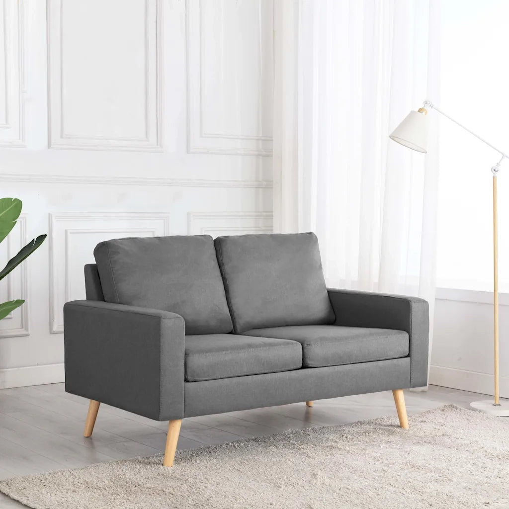 Divano a 2 Posti-Sofa 2 Posti Grigio Chiaro in Tessuto 158509