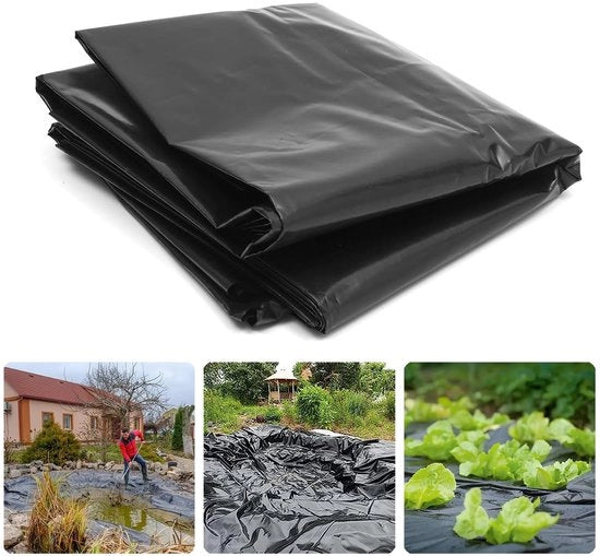 Foglio di protezione contro la corrosione 2 x 6M - Foglio di plastica nero - Resistente ai raggi UV - Resistente alla corrosione - Impermeabile - Foglio di protezione robusto - Foglio di plastica