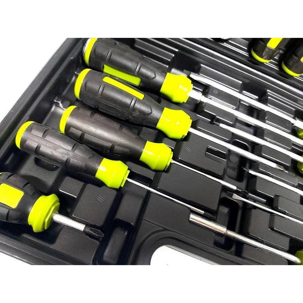 Trade Shop - Set Valigia Bussole Cacciaviti Cacciavite Inserti 78 Pz A Taglio Croce Torx Y U -