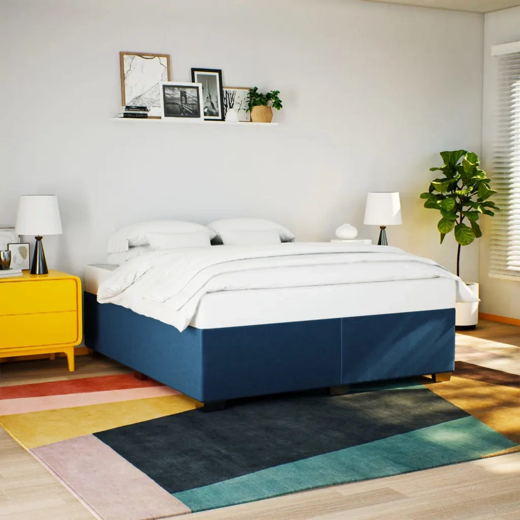 Giroletto a Molle con Materasso Blu 180x200 cm in Tessuto 3285157