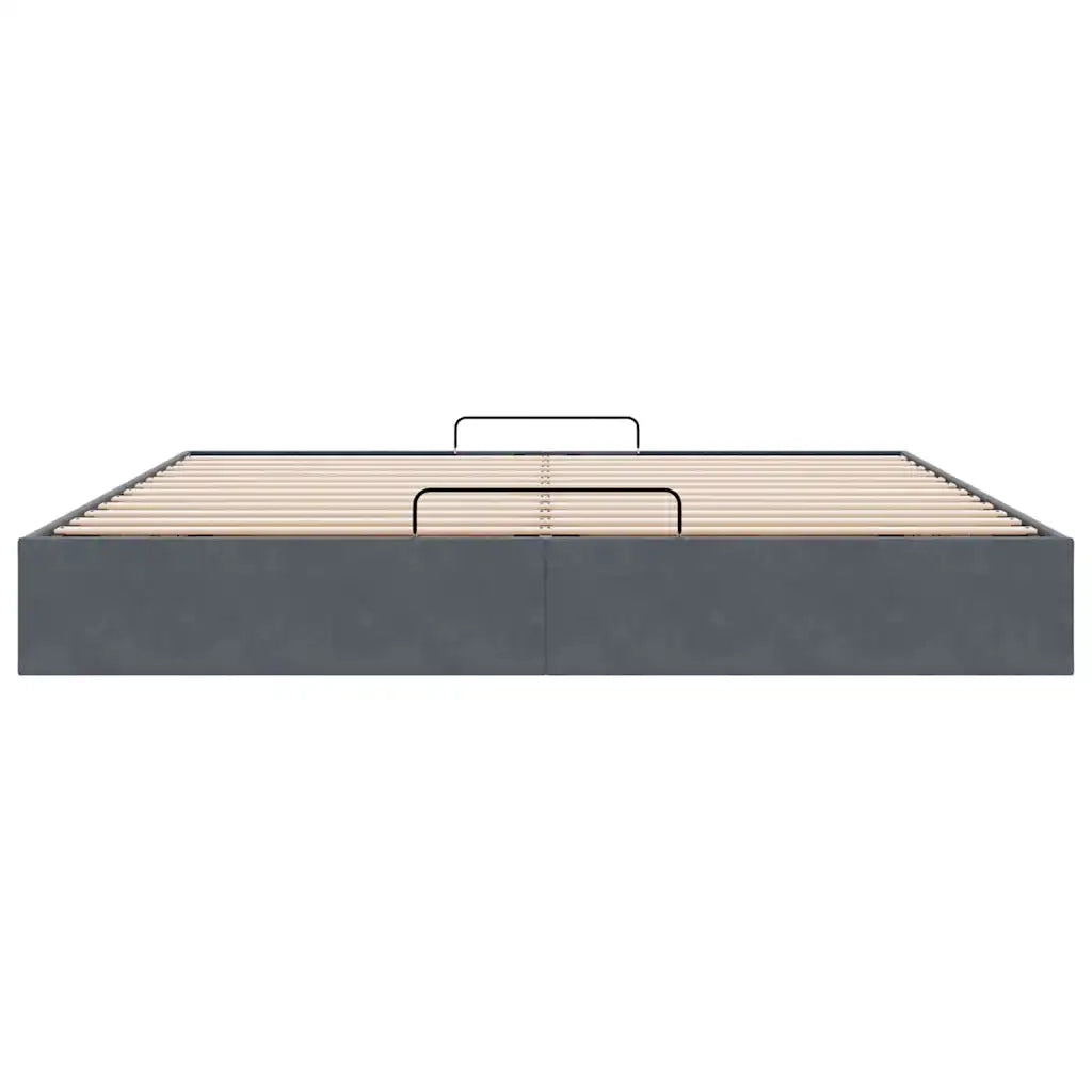 Struttura Letto Pouf senza Materasso 160x200 cm in Velluto 3310974