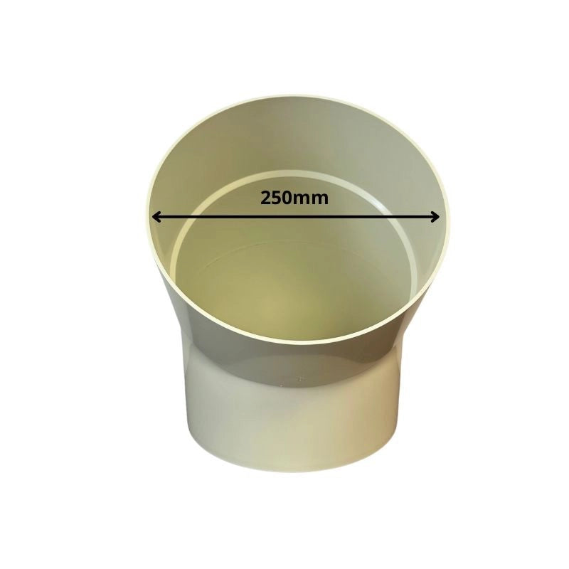 Curva 45° in pvc : Colore - Avorio, Diametro - 250