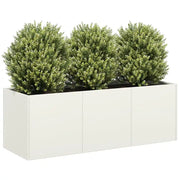 Fioriera Bianca 120x40x40 cm in Acciaio Laminato a Freddo 860676