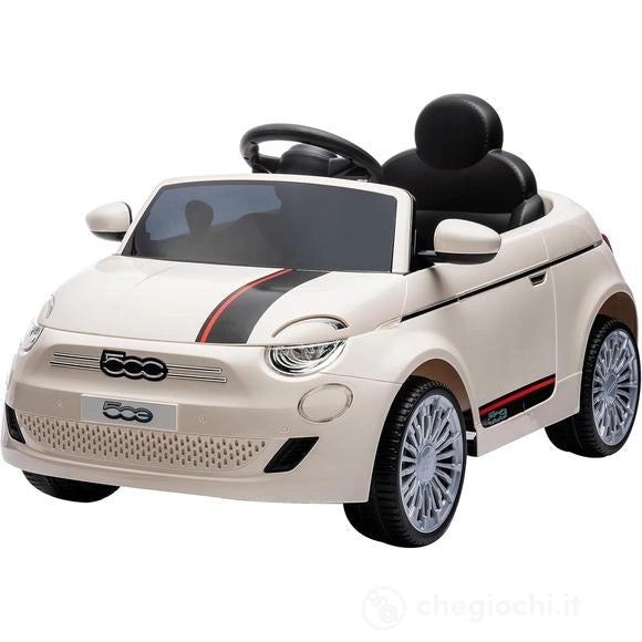 Macchina elettrica cavalcabile  per bambini, Fiat 500 colore bianco,Eta 3-6 anni